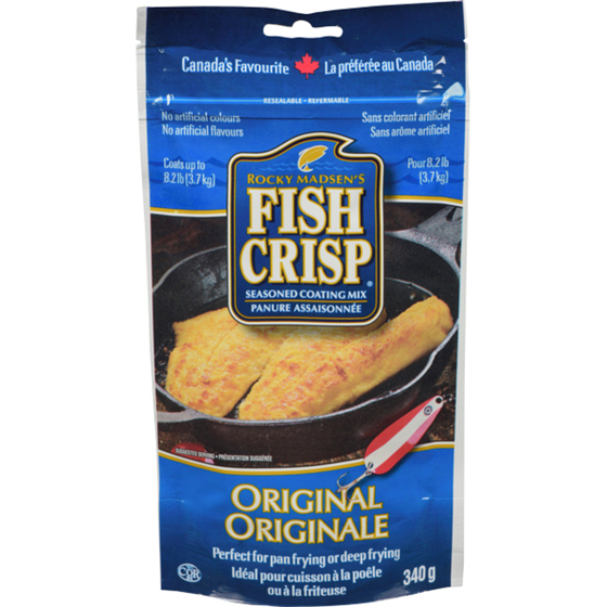 Fish Crisp Rocky Madsen Panure Assaisonnée Originale, Croustillant De Poisson 340 g, 1,91 $/100g