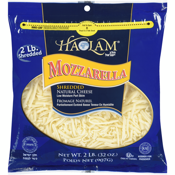 Haolam Kosher Mozzarella, Shredded 907 g, $3.97/100g