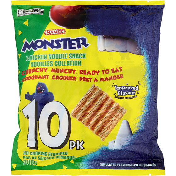 Mamee Monster Noodle Snack, Chicken 300 g, $0.93/100g
