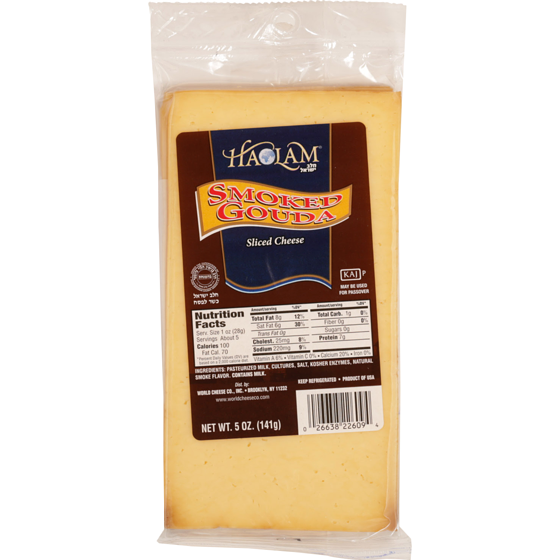 Haolam Kosher Smoked Gouda, Slice 142 g, $7.04/100g