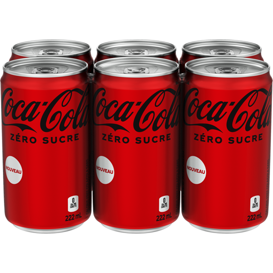 Coca-Cola Cola Zero Sucre Cannettes 6x222.0 ml, 0,43 $/100ml