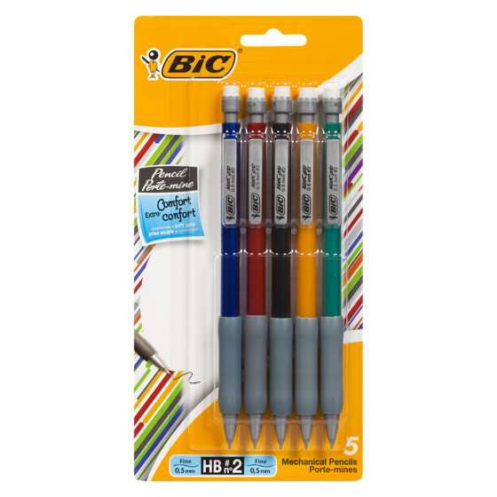 Bic Mechanical Pencils Fine 5x1.0 ea, $0.90/1ea