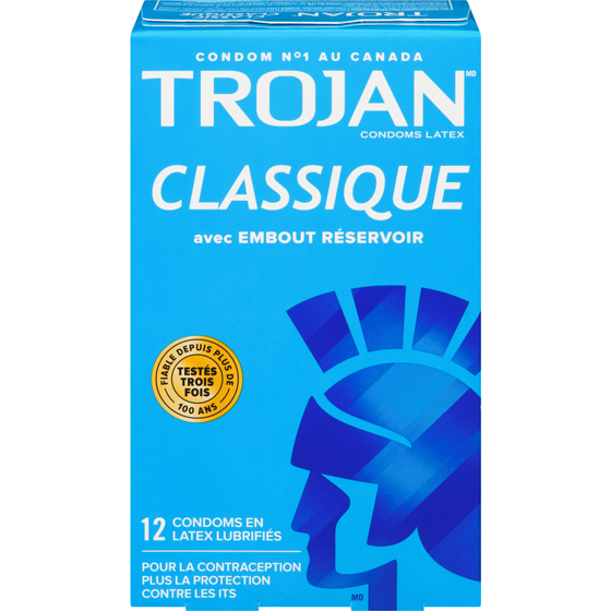 Trojan Condoms lubrifiés Classique 12 ea, 0,75 $/1ch
