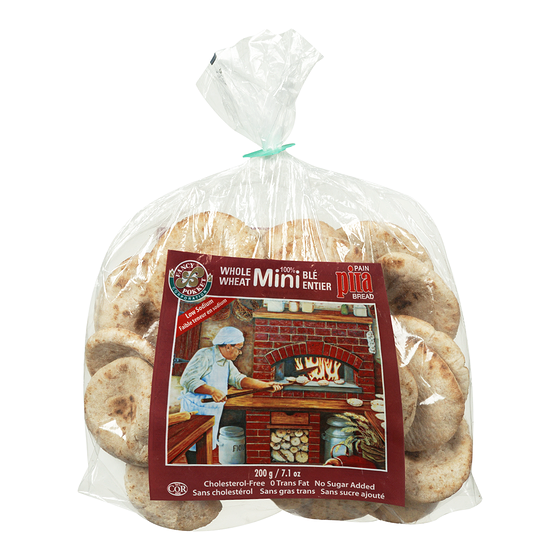 Fancy Pokket Mini Whole Wheat Pita 200 g, $1.65/100g