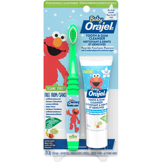 Orajel Tooth and Gum Cleanser with Toothbrush, Apple & Banana 28.3 g, $26.47/100g