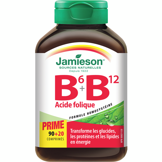 Jamieson Vitamine B6 + B12 et Acide Folique 110 ea, 0,12 $/1ch