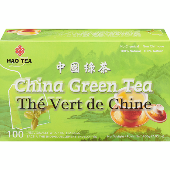 HAO TEA Thé vert chinois 200 g, 2,50 $/100g
