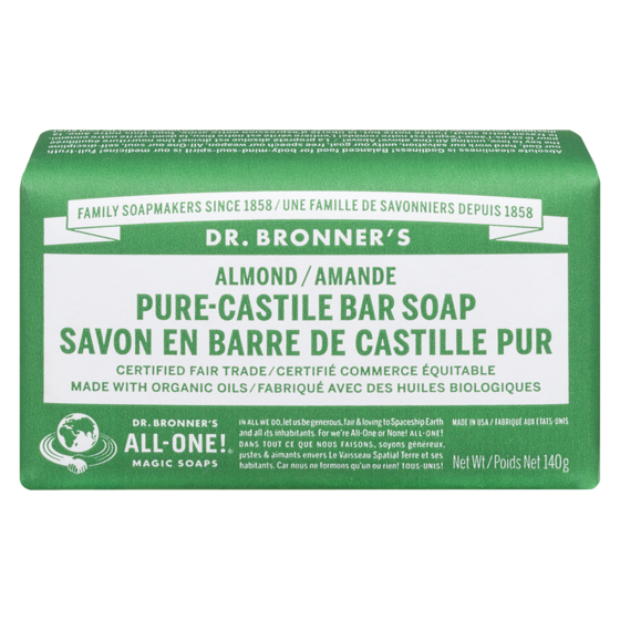 Dr Bronners Savon magique du Dr. Bronner amande 140 g, 4,64 $/100g
