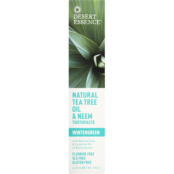 Desert Essence Tea Tree Oil & Neem Toothpaste, Wintergreen 176 g, $5.11/100ml