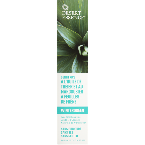 Desert Essence Dentifrice à l’huile de mélaleuca et aux feuilles de neem thé des bois 176 g, 5,11 $/100ml