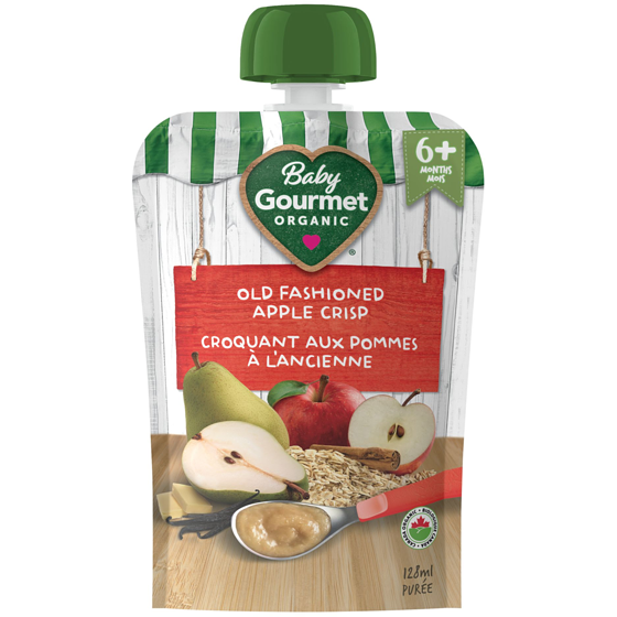 Baby Gourmet Organic Puree Old Fashioned Apple Crisp 128 ml, $1.55/100ml