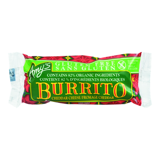 Amys Gluten-Free Burrito, Cheddar Cheese 156 g, $3.04/100g