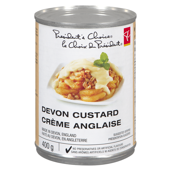 President's Choice Devon Custard 400 g, $1.25/100g