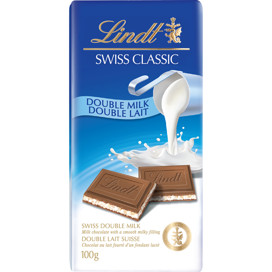 Lindt SWISS CLASSIC Double Milk Chocolate Bar 100 g, $5.99/100g
