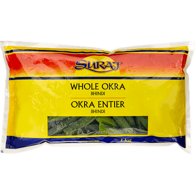 Suraj Okra entier, bhindi 1 kg, 0,45 $/100g