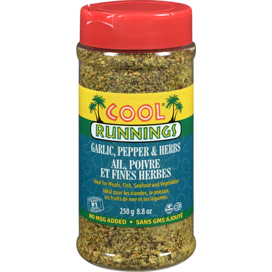 Cool Runnings Ail, poivre et herbes 250 g, 1,92 $/100g