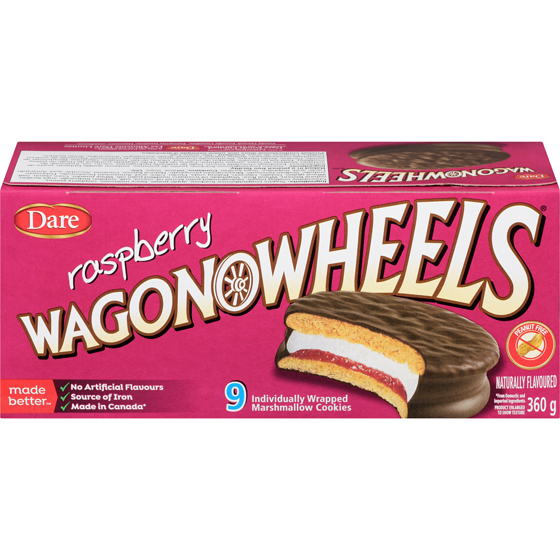 Dare Wagon Wheels Raspberry Cookies 360 g, $0.69/100g