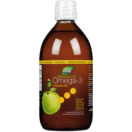 Ascenta Omega-3 Liquid Crisp Apple Flavour 500 ml, $55.99/1ea