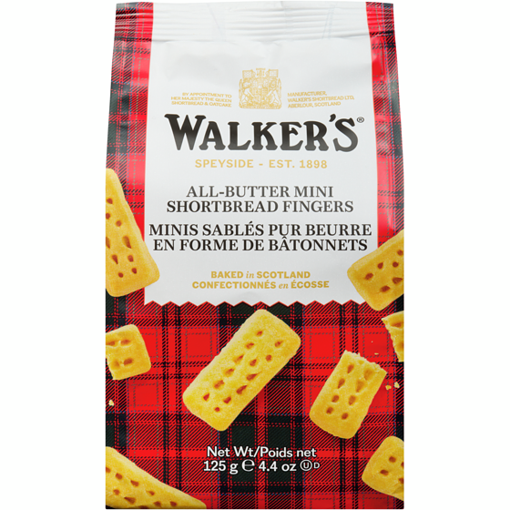 Walkers Mini Shortbread Fingers 125 g, $3.43/100g
