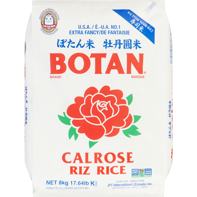 Botan Riz Botan Calrose 8 kg, 0,30 $/100g
