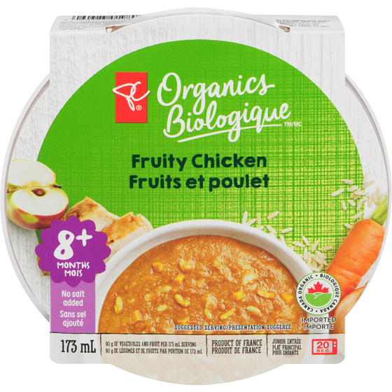 Repas fruits et poulet PC Biologique