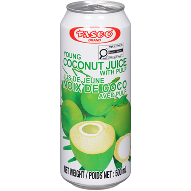 Tasco Brand Jus de coco avec pulpe 500 ml, 0,40 $/100ml