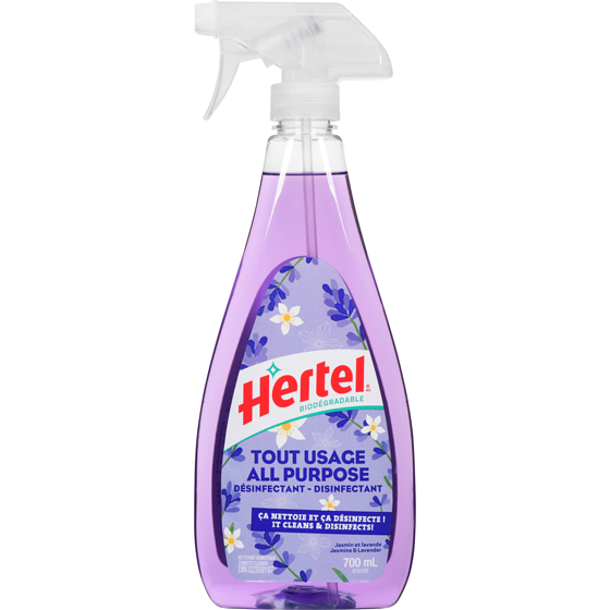 Hertel Nettoyant vaporisateur tout usage, jasmin et lavande 700 ml, 0,54 $/100ml