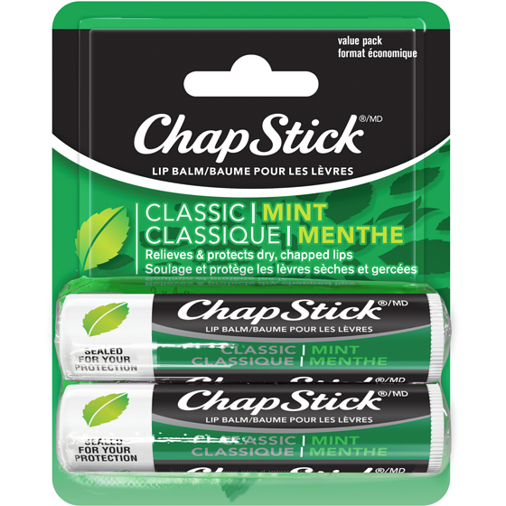 Chapstick Classique Menthe Baume Pour Les Levres, Emballage De 2 2 ea, 66,13 $/100g