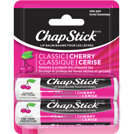 Chapstick Classique Cerise Baume Pour Les Levres, Emballage De 2 2 ea, 66,13 $/100g