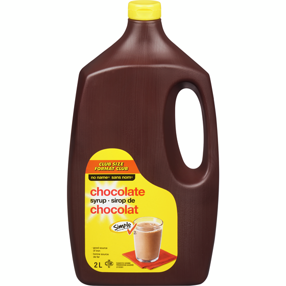 No Name Chocolate Syrup Club Size 2 l, $0.72/100ml