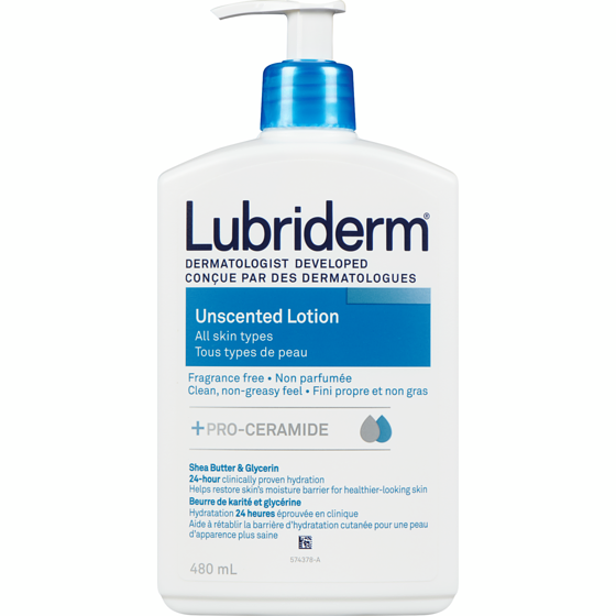 Lubriderm Lotion hydratante Daily Moisture non parfumée pour peau normale à sèche 480 ml, 2,19 $/100ml
