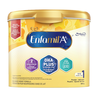 Enfamil Bebe A+ en poudre 663 g, 7,69 $/100g 3,49 $/1lb