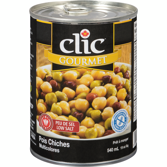 Clic Pois chiches multicolores 540 ml, 0,33 $/100ml