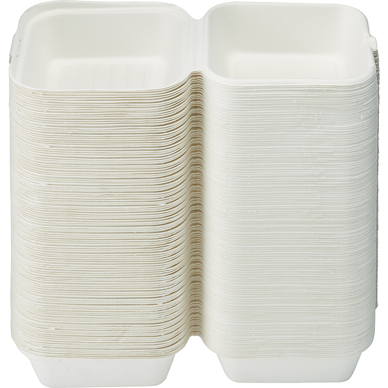 null Emballage double coque compostable 6po x 6po x 3po 125x1.0 ea, 0,17 $/1ch