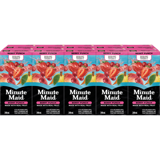 Minute Maid Berry Punch Cartons 10x200.0 ml, $0.21/100ml