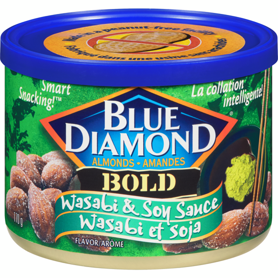 Blue Diamond Wasabi Et Sauce Soya 170 g, 3,82 $/100g