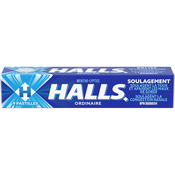 Halls Mentho-Lyptus Saveur ordinaire, bâtonnet de 9 pastilles 9 ea, 0,19 $/1ch