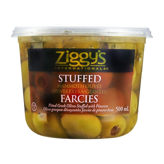 Ziggy’s Olives mammouth farcies 500 ml, 1,40 $/100ml