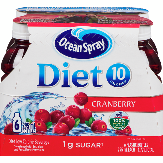 Ocean Spray Juice Drink, Diet Cranberry 6x295.0 ml, $0.34/100ml