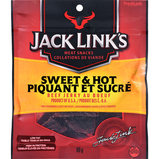 Jack Link’s Charqui de bœuf sucré et épicé 80 g, 9,99 $/100g
