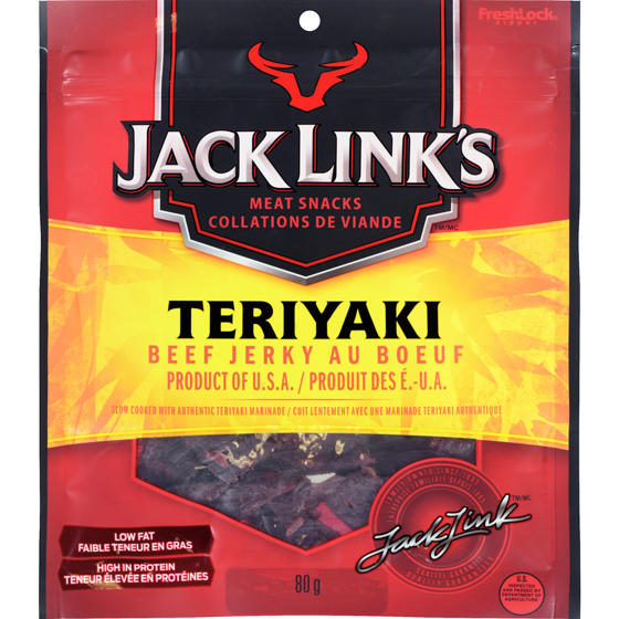 Jack Links Beef Jerky, Teriyaki 80 g, $9.99/100g