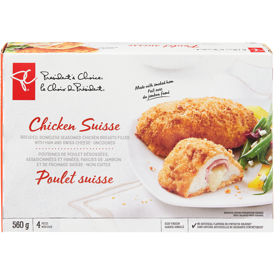 PC Chicken Suisse Breaded Boneless Seasoned Filled Chicken Breasts PC.ca