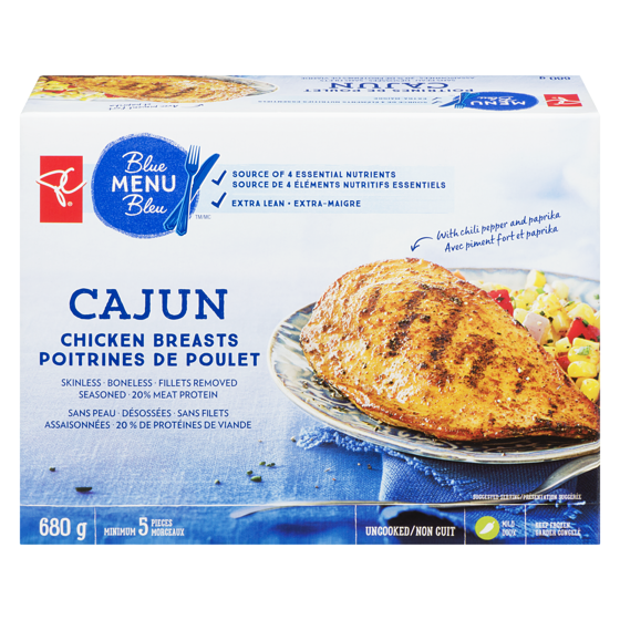 PC Blue Menu Skinless, Boneless Cajun Chicken Breasts PC.ca