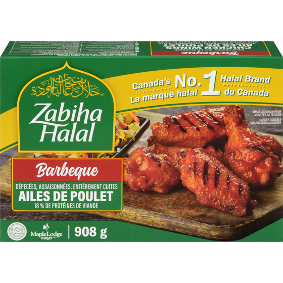 Zabiha Halal Ailes de poulet BBQ 908 g, 1,65 $/100g