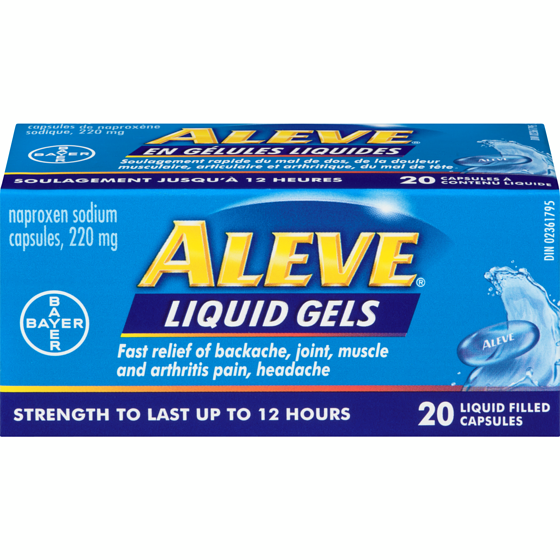 Aleve Pain Relief Liquid Gels, Strength to Last Up to 12 Hours 20 ea, $0.42/1ea