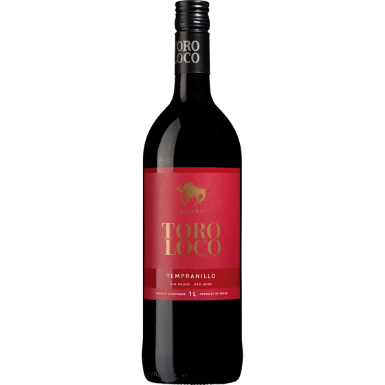 Toro Loco Red Wine Espagne (ID required at pick-up) 1 l, $1.30/100ml