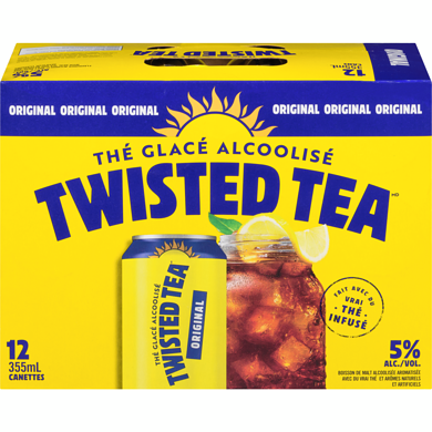 Twisted Tea Thé Glacé Alcoolisé Original (Pièce d’identité requise au moment du ramassage) 12x355.0 ml, 0,56 $/100ml