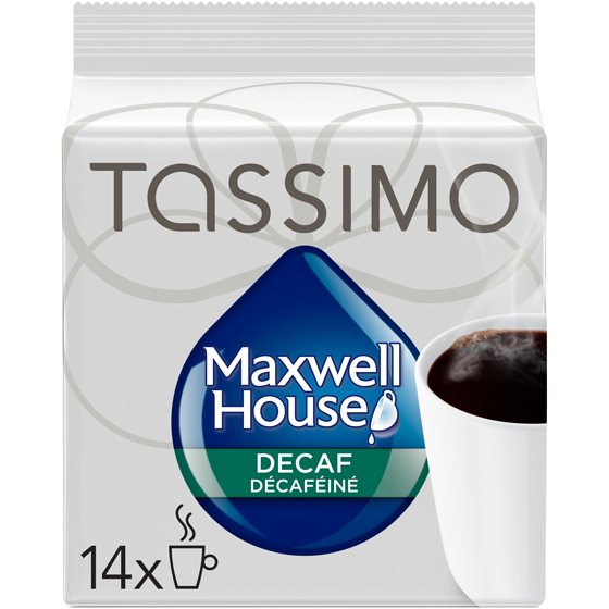Tassimo Disques individuels T DISC de café décaféiné Maxwell House 14 ea, 0,57 $/1ch