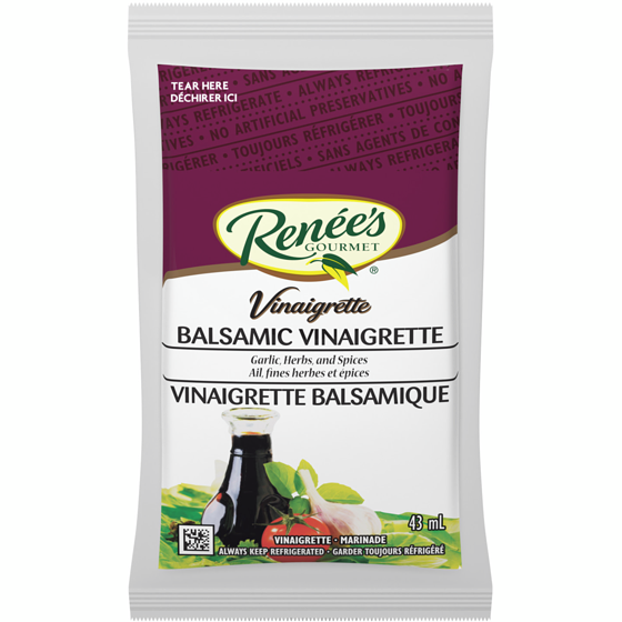 Renée’s Gourmet Vinaigrette balsamique en sachet 43 ml, 1,40 $/100ml