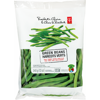 le Choix du Président Haricots Verts 340 g, 1,76 $/100g